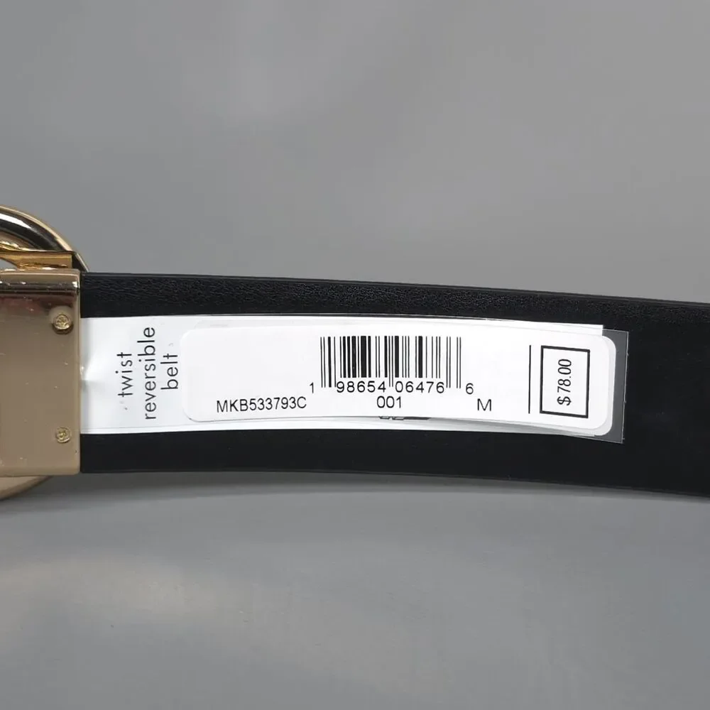 MICHAEL KORS Women’s New Belt Twist Reversible Leather Logo MEDIUM Casual